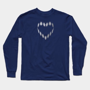 silver heart shape Long Sleeve T-Shirt